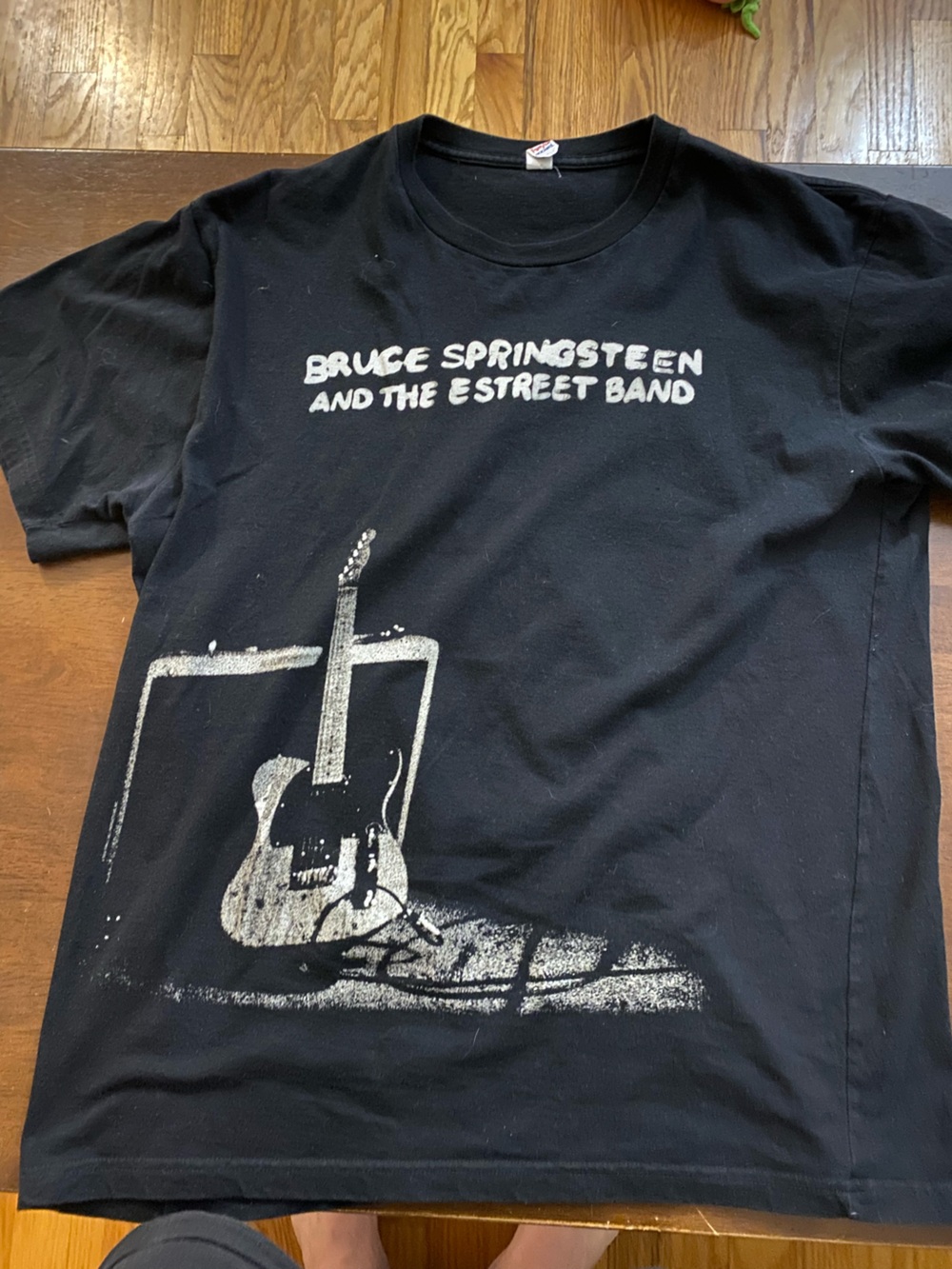 LG Black Bruce Springsteen Graphic Tee with White Print